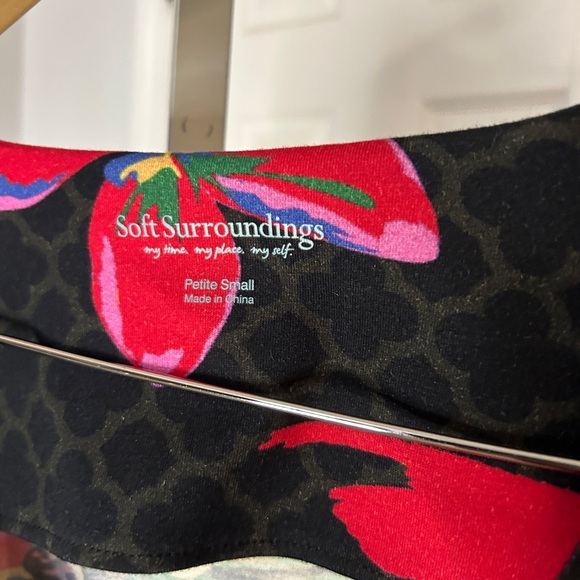 Soft Surroundings Wear Anywhere Tropical Paradise Faux Wrap Maxi Dress Small P - Picture 7 of 10